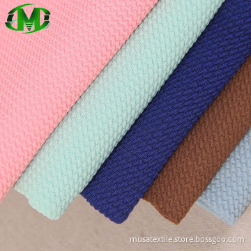 MUSA Popular Polyester Bubble Solid Knit Bullet Fabric